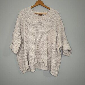 POL Cream Chunky Knit Oversized Sweater